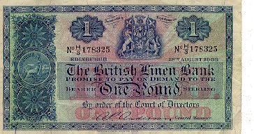British Linen Front £1