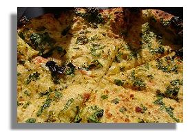 Cheese, Chilli and Coriander Naan Bread