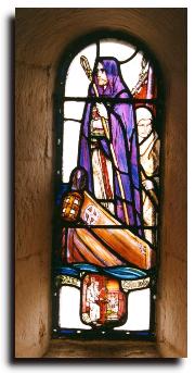 Stained Glass Window to St Columba in Edinburgh Castle