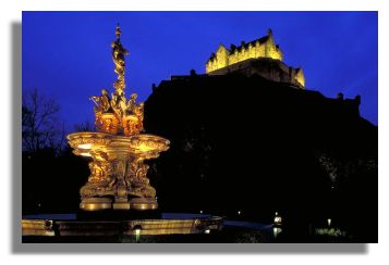 Edinburgh Castle and the Ross Fountain