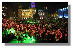Hogmanay in Glasgow's George Square