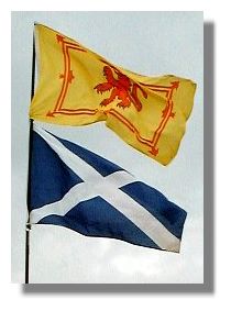 Lion Rampant and Saltire Flags