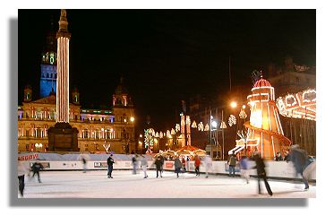 Skating on George Square
