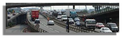 Traffic on Kingston Bridge