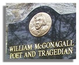 Memorial to McGonagall in Edinburgh