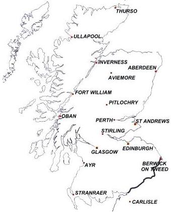 Scotland Mileage Chart