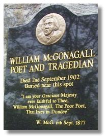 William McGonagall Memorial Plaque