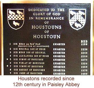 Houston family recorded in Paisley Abbey