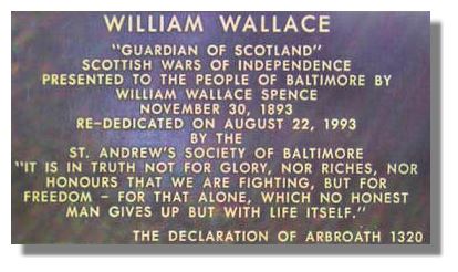 Plaque on Wallace Statue, Baltimore