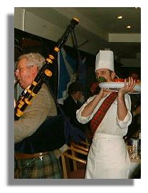 Piping of the Haggis at a Burns Supper