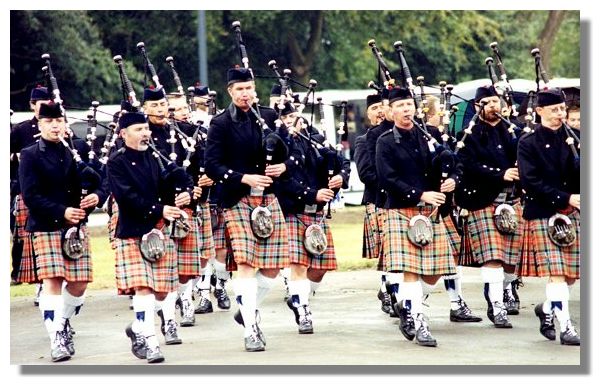 Pipers of Alberta Caledonia at the World Pipe Band Championships, Glasgow Green