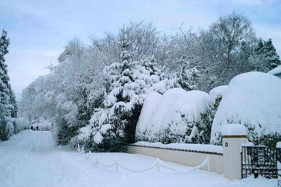 Snow in Suburban Glasgow.