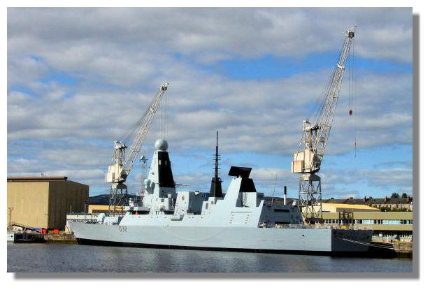 HMS Daring, River Clyde at Whiteinch, Glasgow