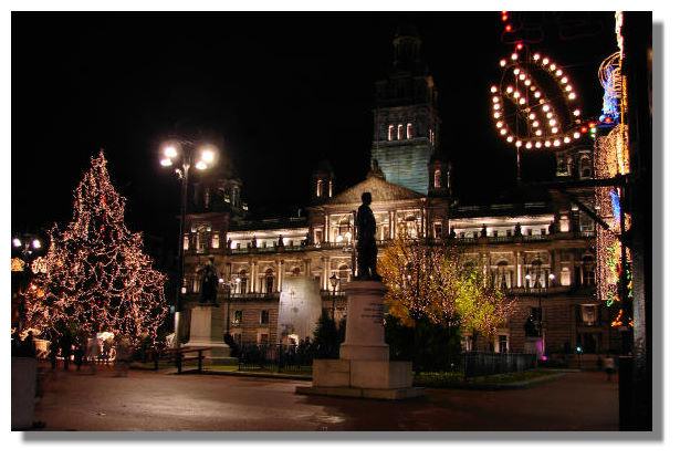 George Square, Glasgow, at Christmas