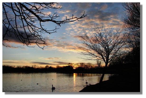 Sunset, Hogganfield Loch, Glasgow