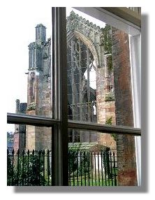 Melrose Abbey from Cloister House