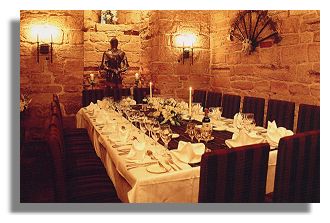 Dining at Dalhousie Castle