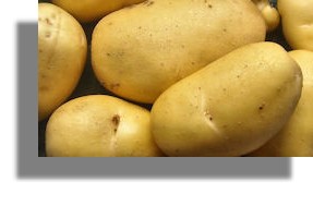 Washed potatoes