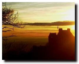 Castle Campbell at dusk
