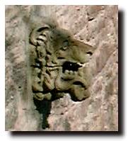 Lion head sculpture