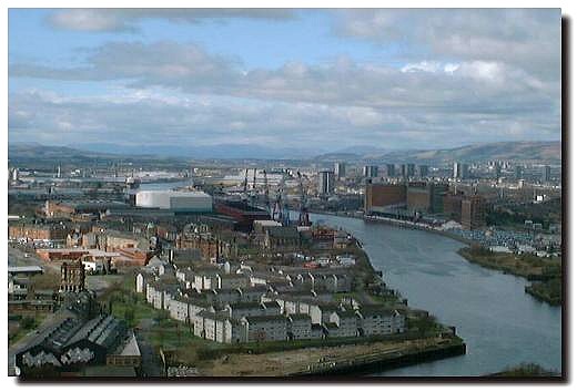 Downriver towards Govan and Renfrew