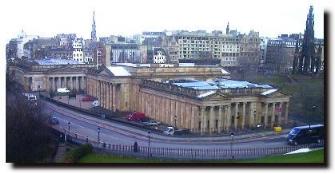 Royal Scottish Academy and National Gallery beside The Mound