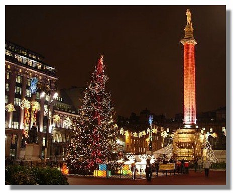 the christmas lights are switched on in glasgow s george square well ...