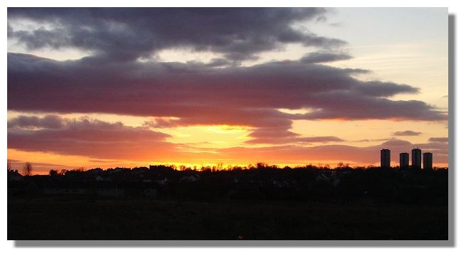 Sunset over Glasgow